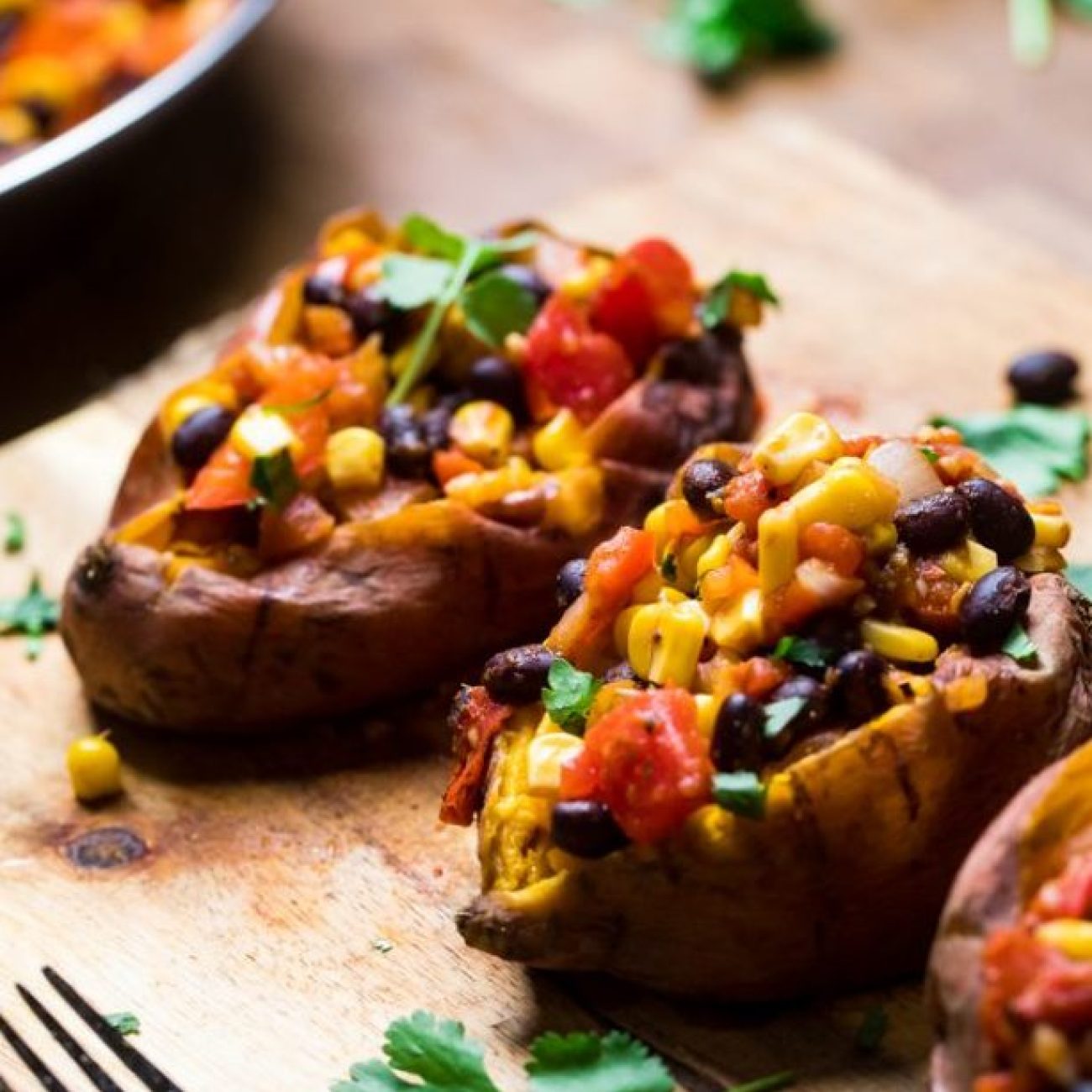 Tex-Mex Inspired Loaded Sweet Potato Skins Recipe