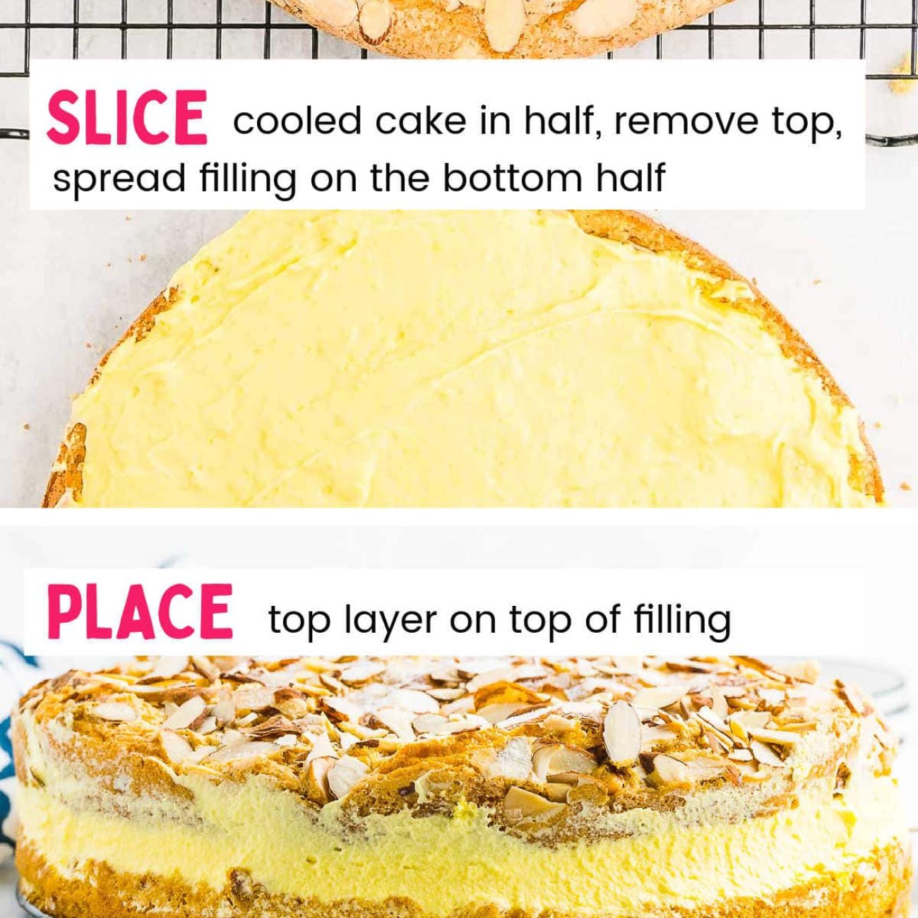 Traditional South African Bee Sting Cake with Creamy Custard Filling Recipe