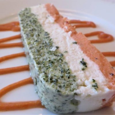 Tri-Color Cheesy Terrine Appetizer Recipe