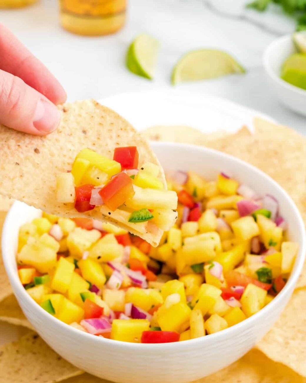 Tropical Mango Pineapple Salsa with a Sweet and Spicy Twist