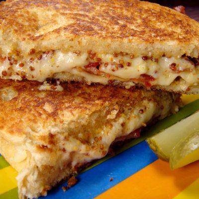 Ultimate Cheesy Bacon Grilled Sandwich Delight