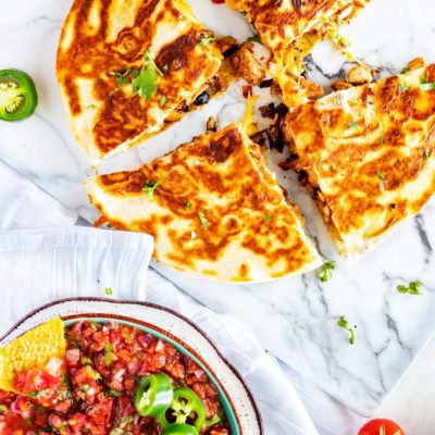 Ultimate Cheesy Texas-Style Chicken Quesadillas Recipe