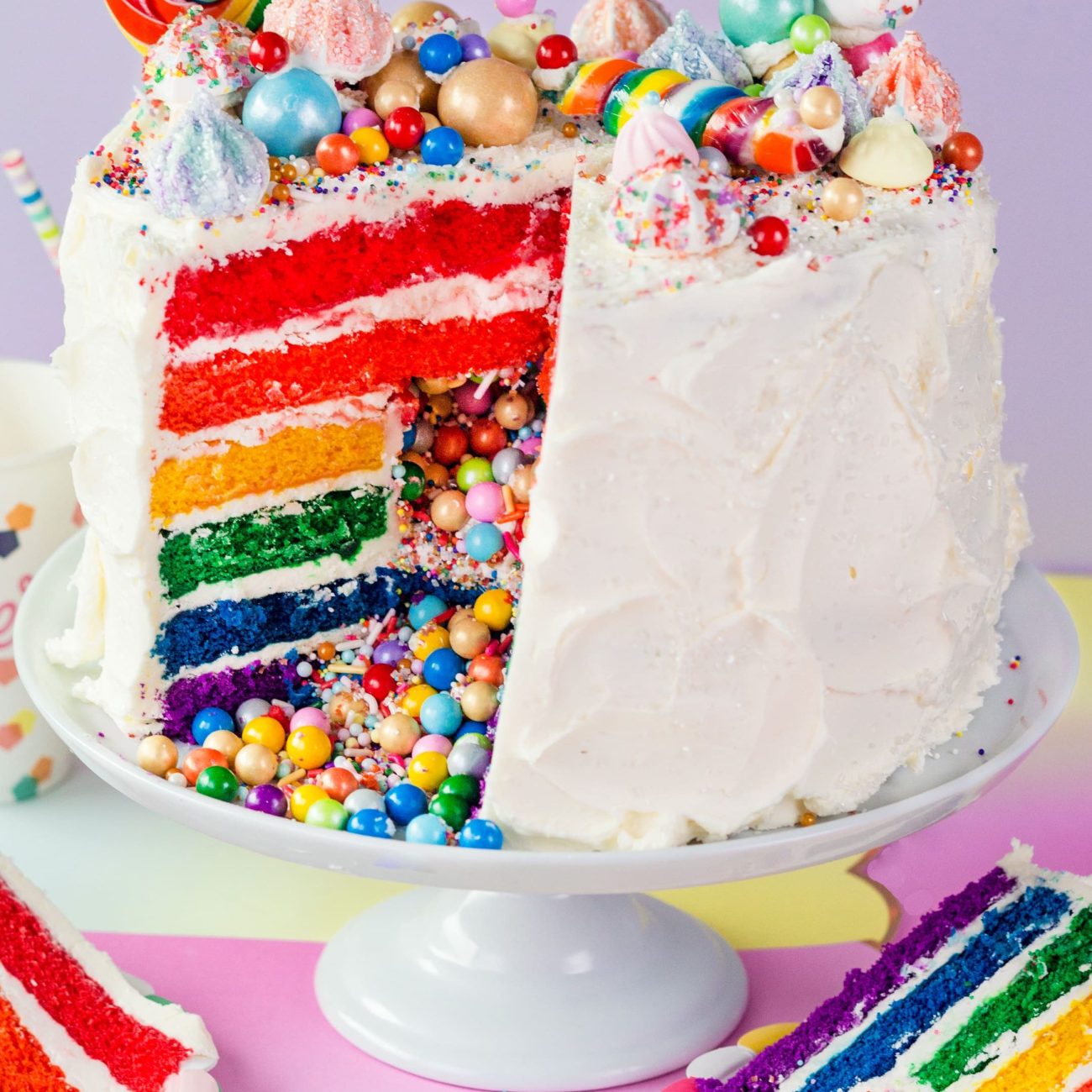 Ultimate Homemade Rainbow Sprinkle Explosion Cake Recipe