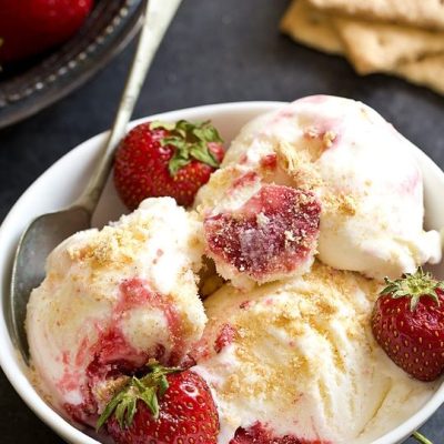 Ultimate Homemade Strawberry Cheesecake Ice Cream Recipe