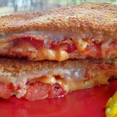 Ultimate Tomato, Bacon, And Cheese Sandwich Delight