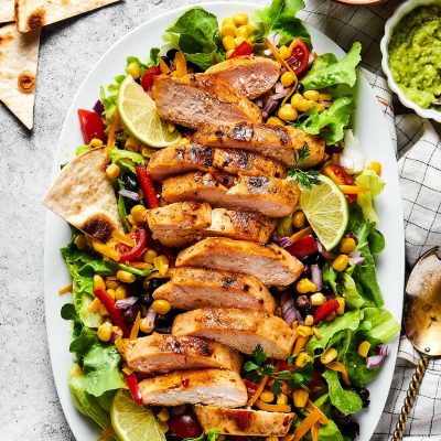 Zesty Southwest Salad With Lime &Amp; Cilantro Dressing