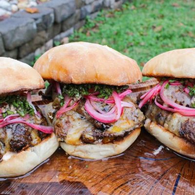 Zesty Wrapped Sausages With Argentine Chimichurri Sauce